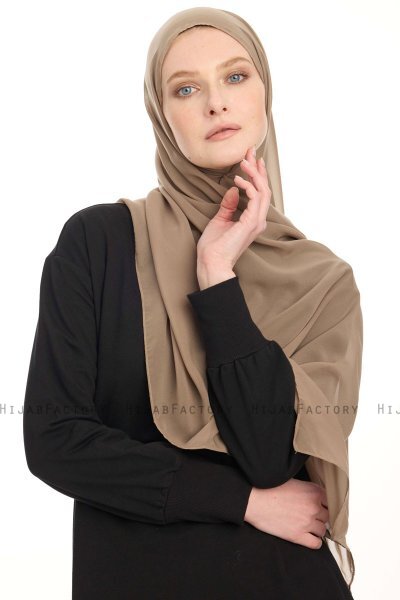 Chiffon Hijab - Donker Taupe