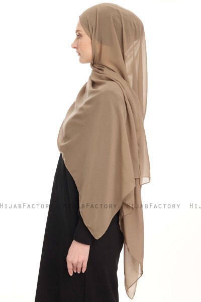 Chiffon Hijab - Donker Taupe