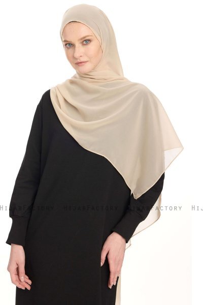 Chiffon Hijab - Licht Taupe