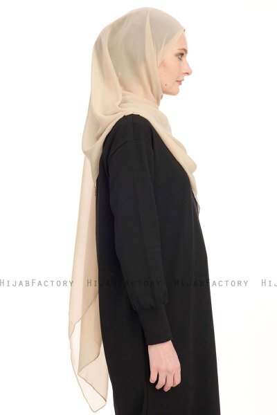Chiffon Hijab - Licht Taupe