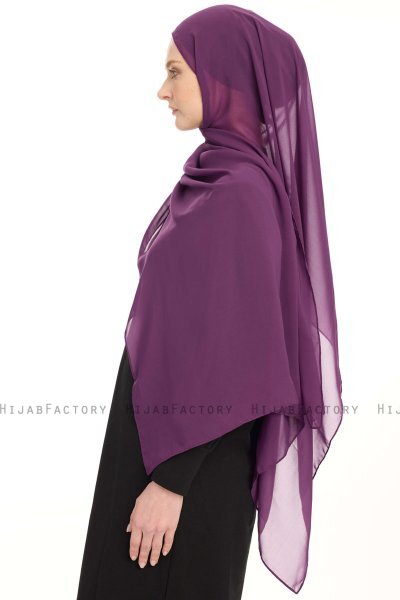 Chiffon Hijab - Donkerpaars