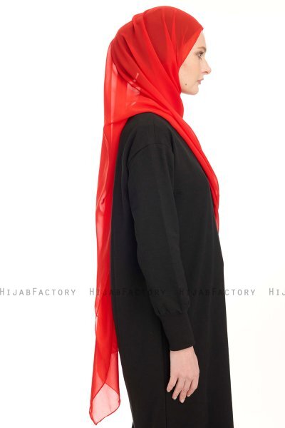 Chiffon Hijab - Rood