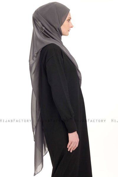 Chiffon Hijab - Donker Grijs