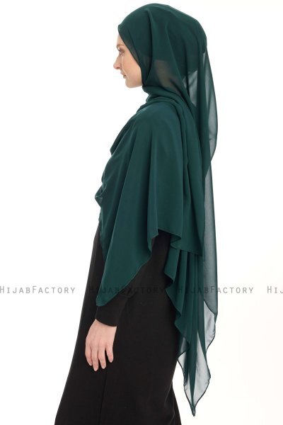 Chiffon Hijab - Donkergroen
