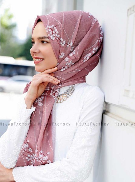 Abira - Donker Roze Gevormde Hijab - Sal Evi