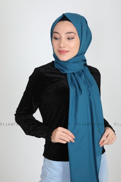 Alida - Petrol Katoenen Hijab - Mirach