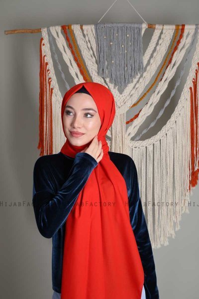 Alida - Rood Katoenen Hijab - Mirach
