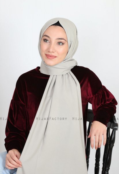 Alida - Taupe Katoenen Hijab - Mirach