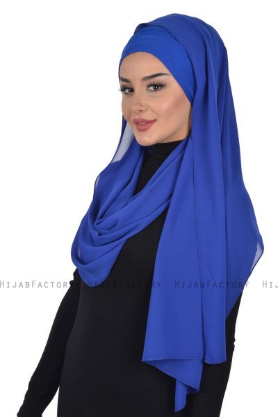 Alva - Blauw Praktisch Hijab & Onderkapje