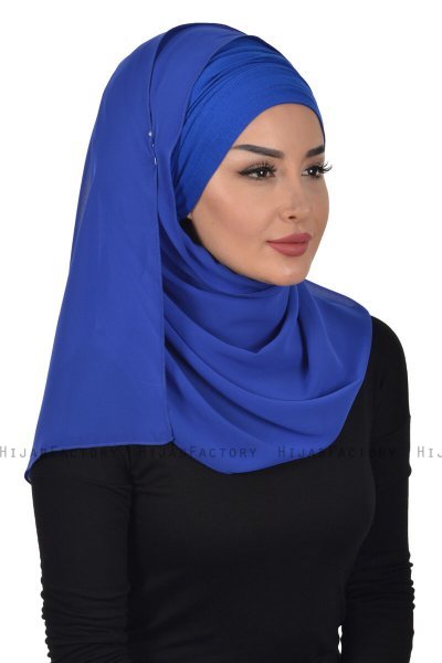 Alva - Blauw Praktisch Hijab & Onderkapje