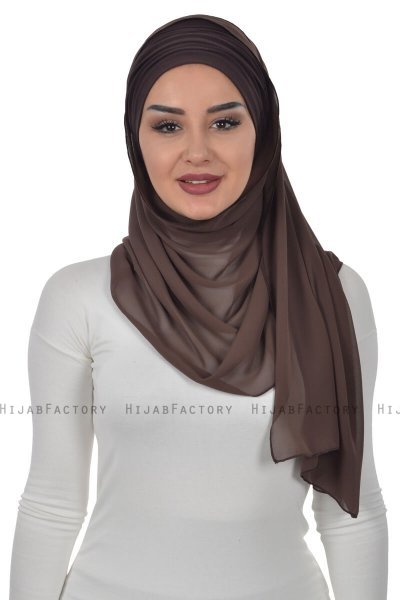 Alva - Bruin Praktisch Hijab & Onderkapje