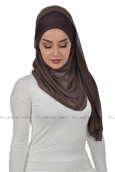 Alva - Bruin Praktisch Hijab & Onderkapje