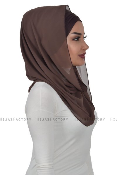 Alva - Bruin Praktisch Hijab & Onderkapje
