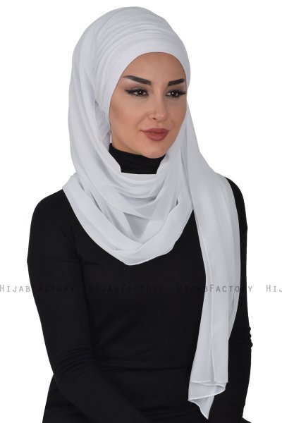Alva - Wit Praktisch Hijab & Onderkapje