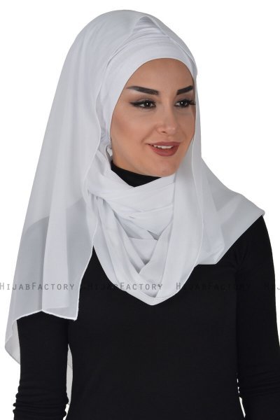 Alva - Wit Praktisch Hijab & Onderkapje