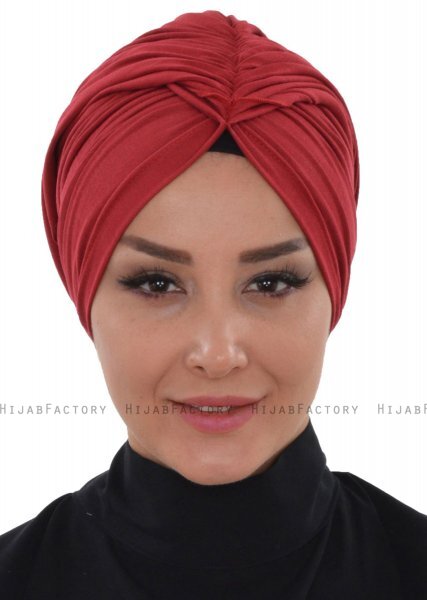 Amy - Bordeaux Katoen Turban - Ayse Turban