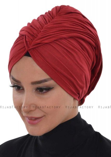 Amy - Bordeaux Katoen Turban - Ayse Turban