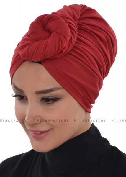 Amy - Bordeaux Katoen Turban - Ayse Turban