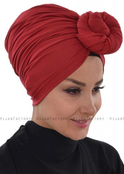 Amy - Bordeaux Katoen Turban - Ayse Turban