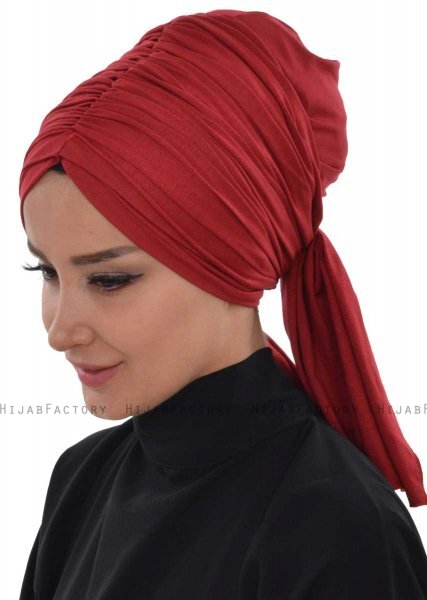 Amy - Bordeaux Katoen Turban - Ayse Turban