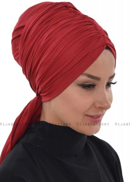 Amy - Bordeaux Katoen Turban - Ayse Turban