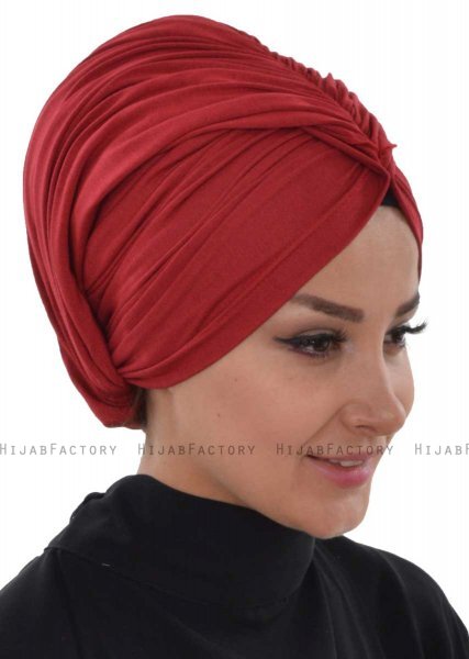Amy - Bordeaux Katoen Turban - Ayse Turban