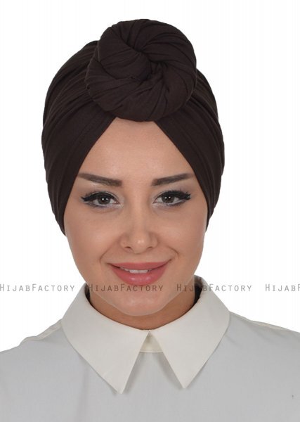 Amy - Bruin Katoen Turban - Ayse Turban