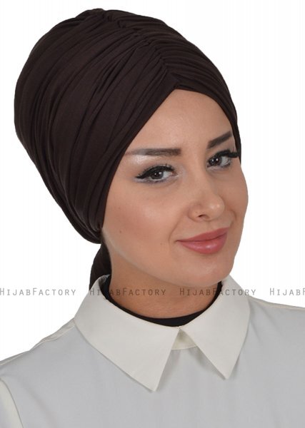 Amy - Bruin Katoen Turban - Ayse Turban