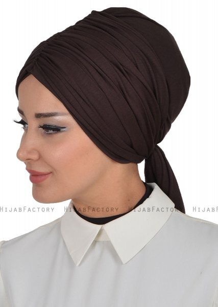 Amy - Bruin Katoen Turban - Ayse Turban