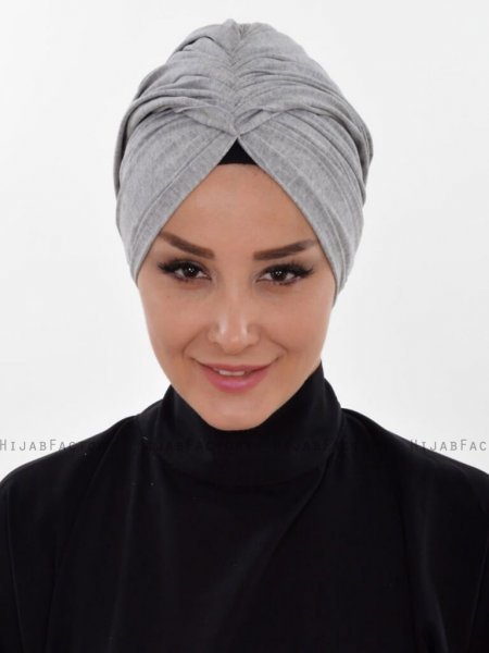 Amy Grå Bomull Turban Ayse Turban 320003b