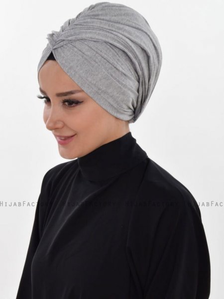 Amy Grå Bomull Turban Ayse Turban 320003c