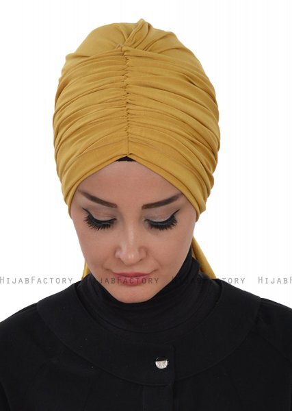 Amy - Mosterd Katoen Turban - Ayse Turban