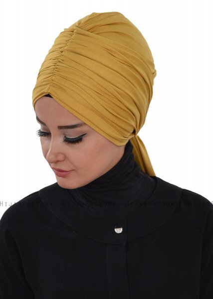 Amy - Mosterd Katoen Turban - Ayse Turban