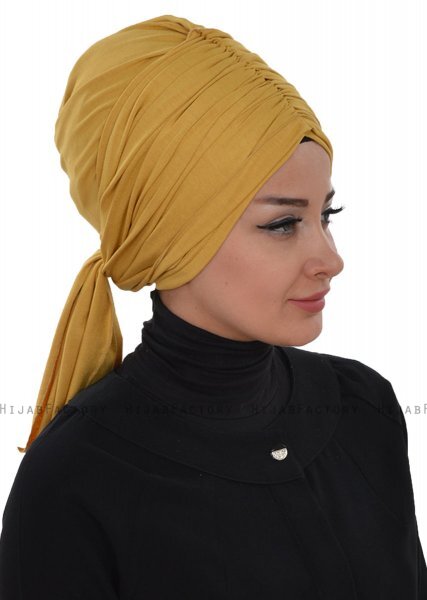 Amy - Mosterd Katoen Turban - Ayse Turban