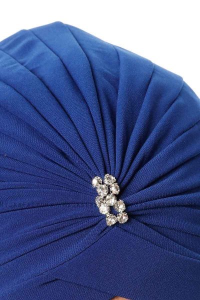 Arwa - Blauw Crepe Chiffon Turban - Sehr-i Sal