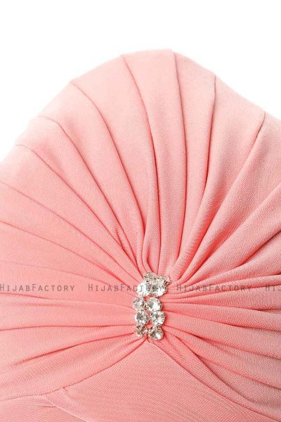 Arwa - Framboos Crepe Chiffon Turban - Sehr-i Sal