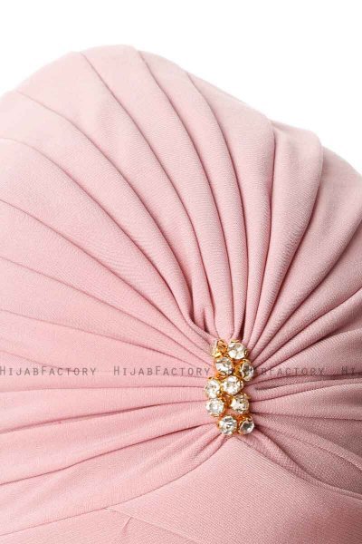 Arwa - Donker Roze Crepe Chiffon Turban - Sehr-i Sal