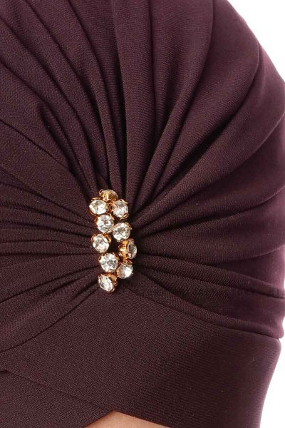 Arwa - Pruim Crepe Chiffon Turban - Sehr-i Sal
