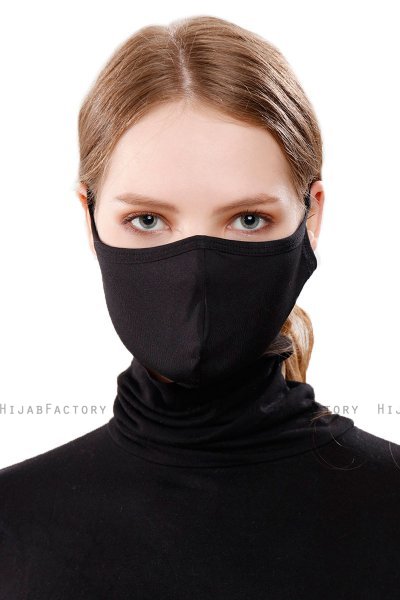 Asli - Zwart Sport Gezichtsmasker / Gezichtsbedekking