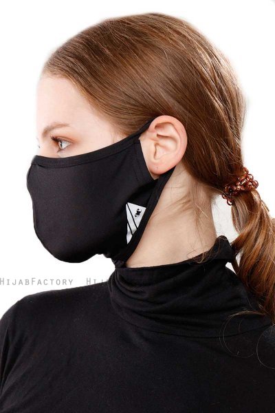 Asli - Zwart Sport Gezichtsmasker / Gezichtsbedekking