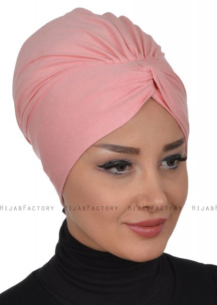 Astrid - Oudroze Katoen Turban - Ayse Turban