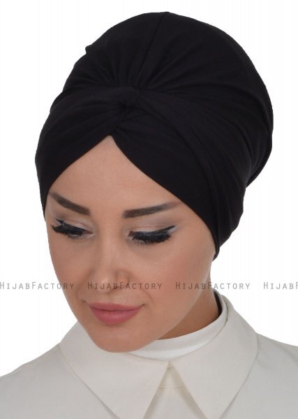 Astrid - Zwart Katoen Turban - Ayse Turban