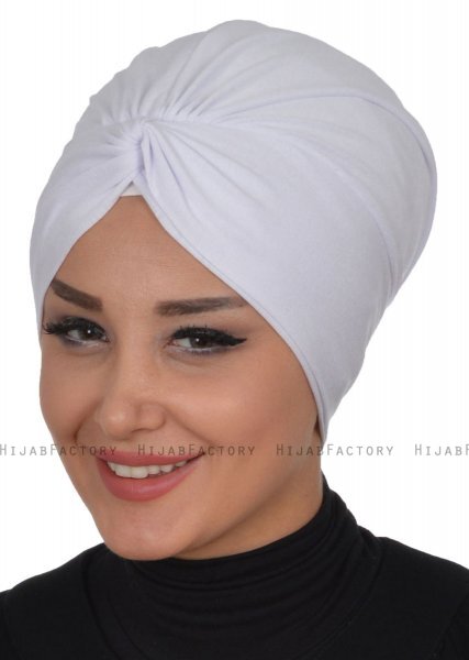 Astrid - Wit Katoen Turban - Ayse Turban