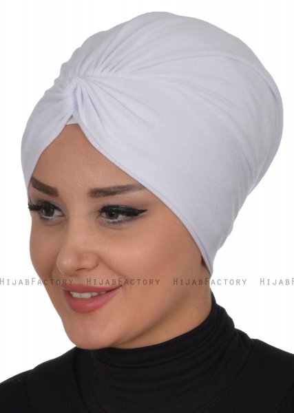 Astrid - Wit Katoen Turban - Ayse Turban
