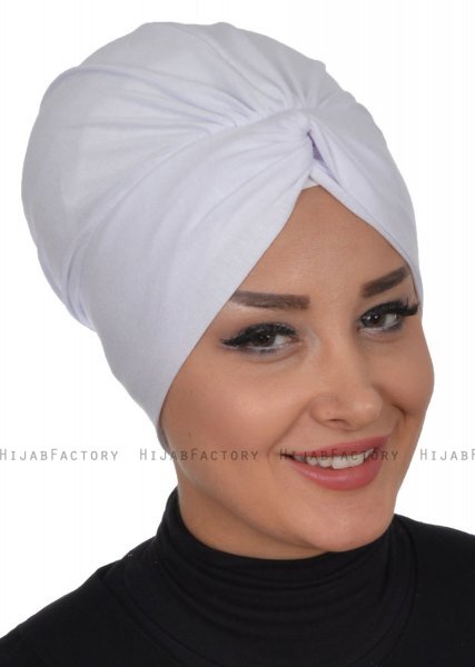 Astrid - Wit Katoen Turban - Ayse Turban