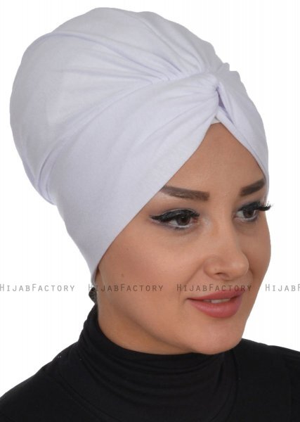 Astrid - Wit Katoen Turban - Ayse Turban