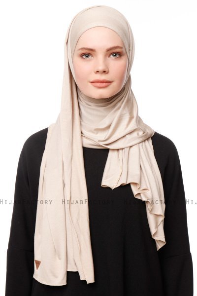 Asya - Licht Taupe Praktisch Viscose Hijab