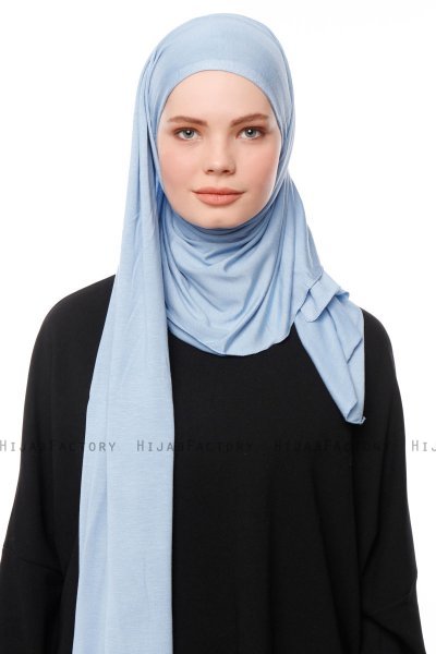 Asya - Lichtblauw Praktisch Viscose Hijab