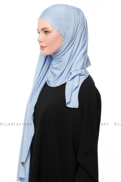 Asya - Lichtblauw Praktisch Viscose Hijab