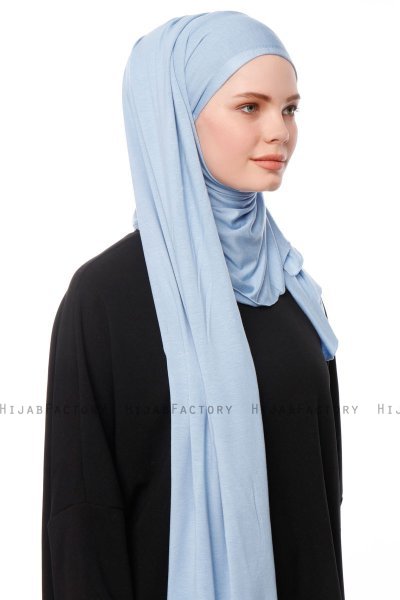 Asya - Lichtblauw Praktisch Viscose Hijab